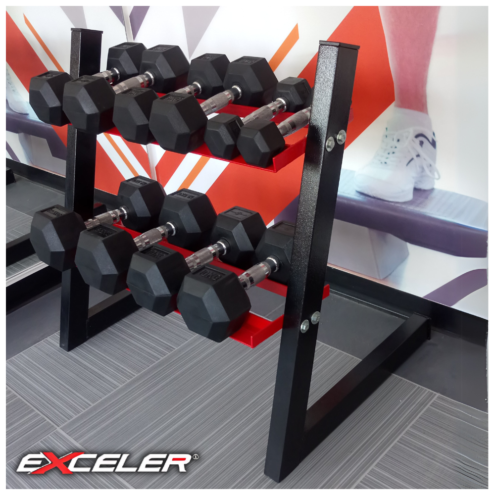 Equipos de gimnasia Colombia - Rack para mancuernas y discos  Exceler II